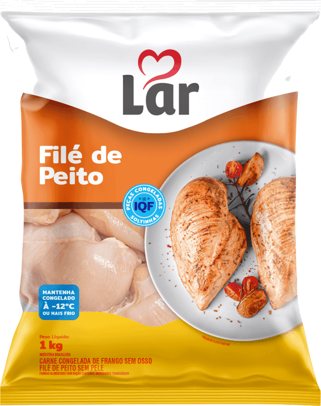 FILÉ DE PEITO DE FRANGO LAR- 1KG.